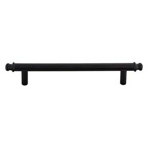 Top Knobs [TK3053BLK] Die Cast Zinc Cabinet Pull Handle - Julian Series - Oversized - Flat Black Finish - 5 1/16" C/C - 7" L