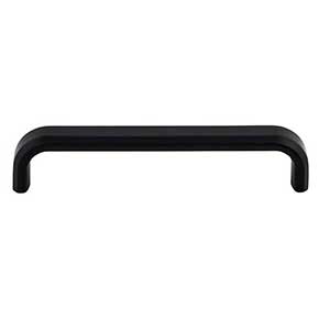 Top Knobs [TK3012BLK] Die Cast Zinc Cabinet Pull Handle - Telfair Series - Oversized - Flat Black Finish - 5 1/16" C/C - 5 3/8" L