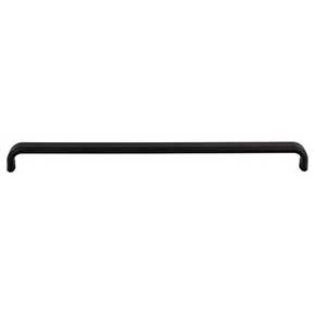 Top Knobs [TK3016BLK] Die Cast Zinc Cabinet Pull Handle - Telfair Series - Oversized - Flat Black Finish - 12" C/C - 12 7/16" L