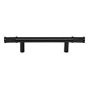 Top Knobs [TK3232BLK] Steel Cabinet Pull Handle - Burnham Series - Standard Size - Flat Black Finish - 3 3/4" C/C - 6 7/8" L