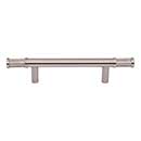 Top Knobs [TK3232BSN] Steel Cabinet Pull Handle - Burnham Series - Standard Size - Brushed Satin Nickel Finish - 3 3/4" C/C - 6 7/8" L