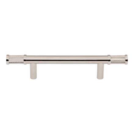 Top Knobs [TK3232PN] Steel Cabinet Pull Handle - Burnham Series - Standard Size - Polished Nickel Finish - 3 3/4" C/C - 6 7/8" L