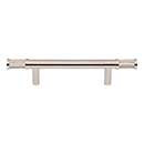 Top Knobs [TK3232PN] Steel Cabinet Pull Handle - Burnham Series - Standard Size - Polished Nickel Finish - 3 3/4" C/C - 6 7/8" L