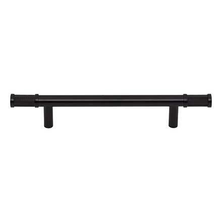 Top Knobs [TK3233BLK] Steel Cabinet Pull Handle - Burnham Series - Oversized - Flat Black Finish - 5 1/16" C/C - 8 1/16" L