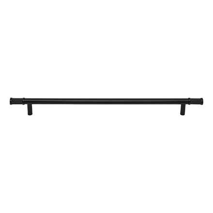Top Knobs [TK3237BLK] Steel Cabinet Pull Handle - Burnham Series - Oversized - Flat Black Finish - 12" C/C - 15" L