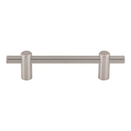 Top Knobs [TK3252BSN] Steel Cabinet Pull Handle - Dempsey Series - Standard Size - Brushed Satin Nickel Finish - 3 3/4&quot; C/C - 5 3/4&quot; L