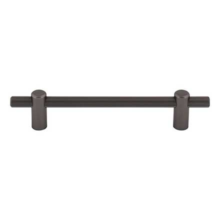 Top Knobs [TK3253AG] Steel Cabinet Pull Handle - Dempsey Series - Oversized - Ash Gray Finish - 5 1/16" C/C - 7" L