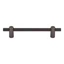 Top Knobs [TK3253AG] Steel Cabinet Pull Handle - Dempsey Series - Oversized - Ash Gray Finish - 5 1/16" C/C - 7" L