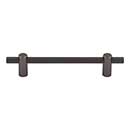 Top Knobs [TK3253AG] Steel Cabinet Pull Handle - Dempsey Series - Oversized - Ash Gray Finish - 5 1/16&quot; C/C - 7&quot; L