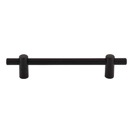 Top Knobs [TK3253BLK] Steel Cabinet Pull Handle - Dempsey Series - Oversized - Flat Black Finish - 5 1/16" C/C - 7" L