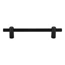 Top Knobs [TK3253BLK] Steel Cabinet Pull Handle - Dempsey Series - Oversized - Flat Black Finish - 5 1/16" C/C - 7" L