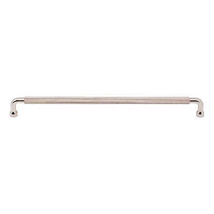Top Knobs [TK3267PN] Steel Cabinet Pull Handle - Garrison Series - Oversized - Polished Nickel Finish - 12&quot; C/C - 12 1/2&quot; L