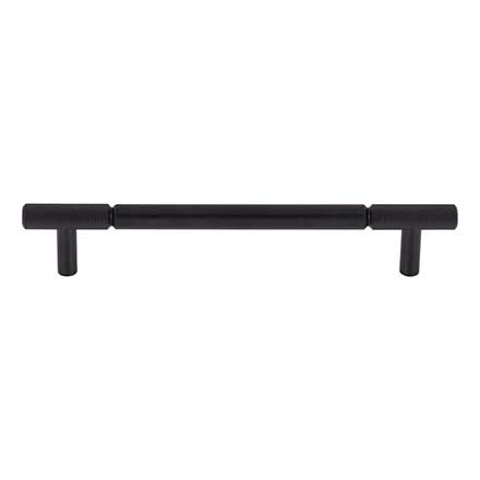 Top Knobs [TK3242BLK] Steel Cabinet Pull Handle - Prestwick Series - Oversized - Flat Black Finish - 6 5/16" C/C - 7 7/8" L