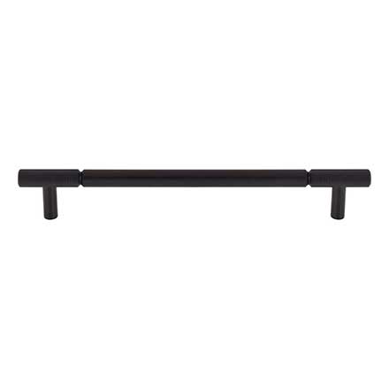 Top Knobs [TK3243BLK] Steel Cabinet Pull Handle - Prestwick Series - Oversized - Flat Black Finish - 7 9/16&quot; C/C - 9 3/16&quot; L