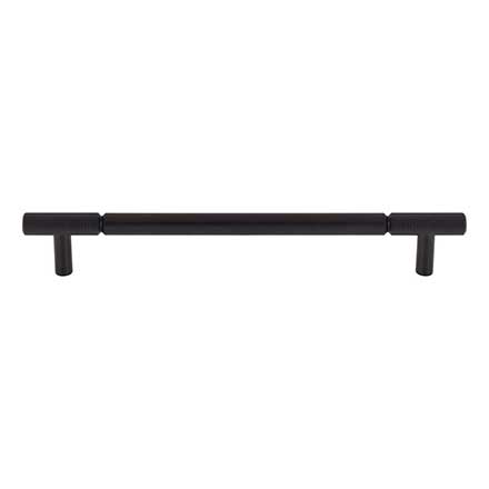 Top Knobs [TK3243BLK] Steel Cabinet Pull Handle - Prestwick Series - Oversized - Flat Black Finish - 7 9/16" C/C - 9 3/16" L
