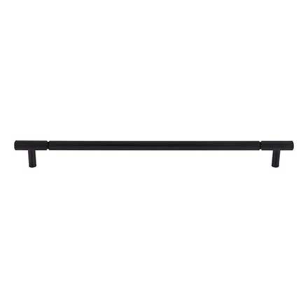 Top Knobs [TK3245BLK] Steel Cabinet Pull Handle - Prestwick Series - Oversized - Flat Black Finish - 12" C/C - 13 5/8" L