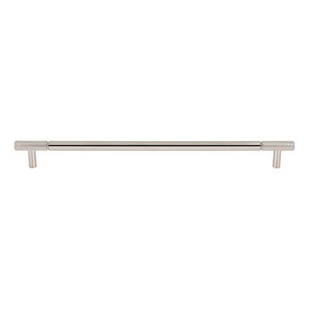 Top Knobs [TK3245PN] Steel Cabinet Pull Handle - Prestwick Series - Oversized - Polished Nickel Finish - 12&quot; C/C - 13 5/8&quot; L