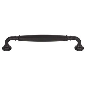 Top Knobs [TK1053BLK] Die Cast Zinc Cabinet Pull Handle - Barrow Series - Oversized - Flat Black Finish - 6 5/16" C/C - 7 1/8" L