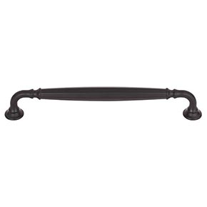 Top Knobs [TK1054BLK] Die Cast Zinc Cabinet Pull Handle - Barrow Series - Oversized - Flat Black Finish - 7 9/16" C/C - 8 3/8" L