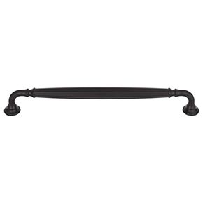 Top Knobs [TK1055BLK] Die Cast Zinc Cabinet Pull Handle - Barrow Series - Oversized - Flat Black Finish - 8 13/16" C/C - 9 5/8" L