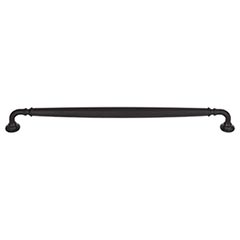 Top Knobs [TK1056BLK] Die Cast Zinc Cabinet Pull Handle - Barrow Series - Oversized - Flat Black Finish - 12" C/C - 12 13/16" L