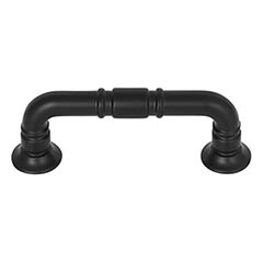 Top Knobs [TK1001BLK] Die Cast Zinc Cabinet Pull Handle - Kent Series - Standard Size - Flat Black Finish - 3" C/C - 3 3/4" L