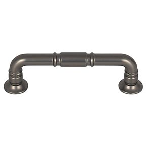 Top Knobs [TK1002AG] Die Cast Zinc Cabinet Pull Handle - Kent Series - Standard Size - Ash Gray Finish - 3 3/4" C/C - 4 9/16" L