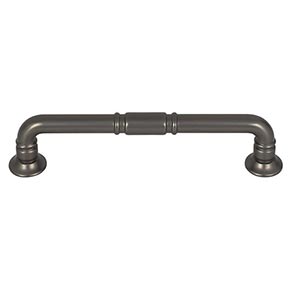 Top Knobs [TK1003AG] Die Cast Zinc Cabinet Pull Handle - Kent Series - Oversized - Ash Gray Finish - 5 1/16" C/C - 5 7/8" L