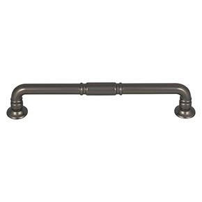Top Knobs [TK1004AG] Die Cast Zinc Cabinet Pull Handle - Kent Series - Oversized - Ash Gray Finish - 6 5/16" C/C - 7 1/8" L