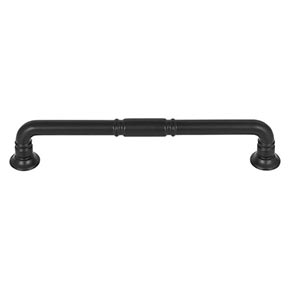 Top Knobs [TK1004BLK] Die Cast Zinc Cabinet Pull Handle - Kent Series - Oversized - Flat Black Finish - 6 5/16" C/C - 7 1/8" L