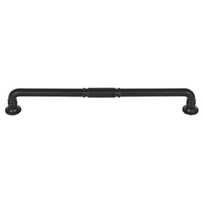 Top Knobs [TK1006BLK] Die Cast Zinc Cabinet Pull Handle - Kent Series - Oversized - Flat Black Finish - 8 13/16" C/C - 9 5/8" L