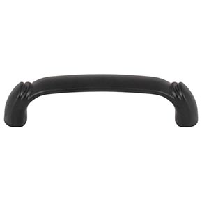 Top Knobs [TK1031BLK] Die Cast Zinc Cabinet Pull Handle - Pomander Series - Standard Size - Flat Black Finish - 3 3/4" C/C - 4 7/16" L