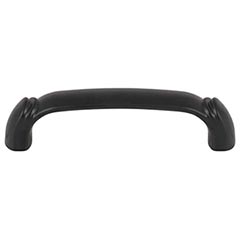 Top Knobs [TK1031BLK] Die Cast Zinc Cabinet Pull Handle - Pomander Series - Standard Size - Flat Black Finish - 3 3/4" C/C - 4 7/16" L