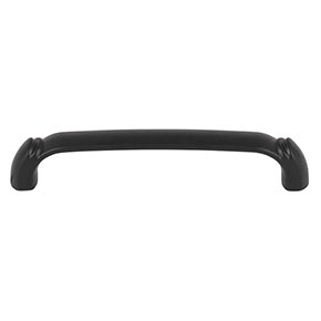 Top Knobs [TK1032BLK] Die Cast Zinc Cabinet Pull Handle - Pomander Series - Oversized - Flat Black Finish - 5 1/16" C/C - 5 11/16" L