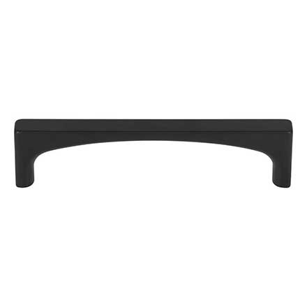 Top Knobs [TK1012BLK] Die Cast Zinc Cabinet Pull Handle - Riverside Series - Standard Size - Flat Black Finish - 3 3/4" C/C - 4 3/16" L