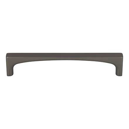 Top Knobs [TK1013AG] Die Cast Zinc Cabinet Pull Handle - Riverside Series - Oversized - Ash Gray Finish - 5 1/16&quot; C/C - 5 3/8&quot; L