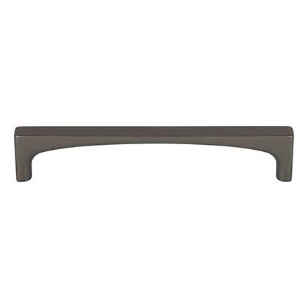 Top Knobs [TK1013AG] Die Cast Zinc Cabinet Pull Handle - Riverside Series - Oversized - Ash Gray Finish - 5 1/16&quot; C/C - 5 3/8&quot; L