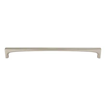 Top Knobs [TK1016BSN] Die Cast Zinc Cabinet Pull Handle - Riverside Series - Oversized - Brushed Satin Nickel Finish - 8 13/16" C/C - 9 3/16" L