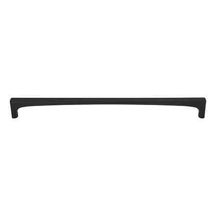 Top Knobs [TK1017BLK] Die Cast Zinc Cabinet Pull Handle - Riverside Series - Oversized - Flat Black Finish - 12" C/C - 12 3/8" L