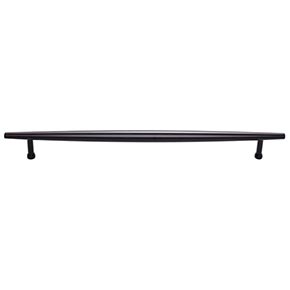 Top Knobs [TK967BLK] Die Cast Zinc Cabinet Pull Handle - Allendale Series - Oversized - Flat Black Finish - 12" C/C - 14 9/16" L