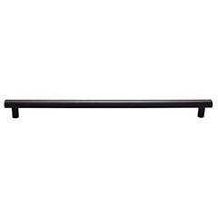 Top Knobs [TK909BLK] Die Cast Zinc Cabinet Pull Handle - Hillmont Series - Oversized - Flat Black Finish - 12&quot; C/C - 13 1/4&quot; L