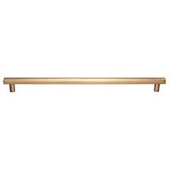 Honey Bronze Finish Die Cast Zinc Cabinet Pull Handle. Oversized. Hillmont Series. 12 in. Centers. 13 1/4 in. Long. This honey bronze finish oversized cabinet pull features a simple half round bar handle design and is a part of the Hillmont Series from th