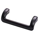 Top Knobs [TK950BLK] Die Cast Zinc Cabinet Pull Handle - Kentfield Series - Standard Size - Flat Black Finish - 3 3/4" C/C - 4 1/4" L