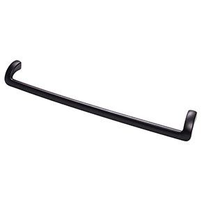 Top Knobs [TK955BLK] Die Cast Zinc Cabinet Pull Handle - Kentfield Series - Oversized - Flat Black Finish - 12" C/C - 12 1/2" L