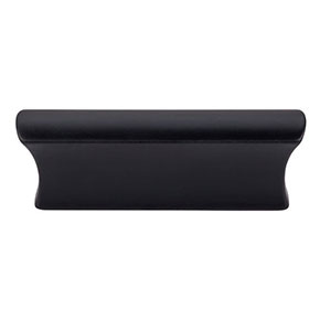 Top Knobs [TK552BLK] Die Cast Zinc Cabinet Pull Handle - Glacier Series - Standard Size - Flat Black Finish - 2" C/C - 3" L