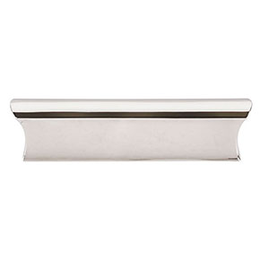 Top Knobs [TK553PN] Die Cast Zinc Cabinet Pull Handle - Glacier Series - Standard Size - Polished Nickel Finish - 3" C/C - 4" L