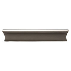 Top Knobs [TK554AG] Die Cast Zinc Cabinet Pull Handle - Glacier Series - Oversized - Ash Gray Finish - 5&quot; C/C - 6&quot; L