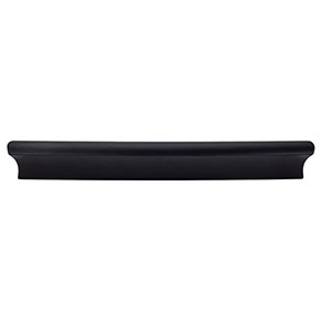 Top Knobs [TK555BLK] Die Cast Zinc Cabinet Pull Handle - Glacier Series - Oversized - Flat Black Finish - 6" C/C - 8" L