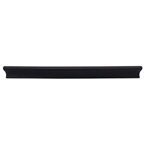 Top Knobs [TK557BLK] Die Cast Zinc Cabinet Pull Handle - Glacier Series - Oversized - Flat Black Finish - 9 15/16" C/C - 12" L