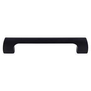 Top Knobs [TK544BLK] Die Cast Zinc Cabinet Pull Handle - Holland Series - Oversized - Flat Black Finish - 5 1/16" C/C - 5 3/4" L